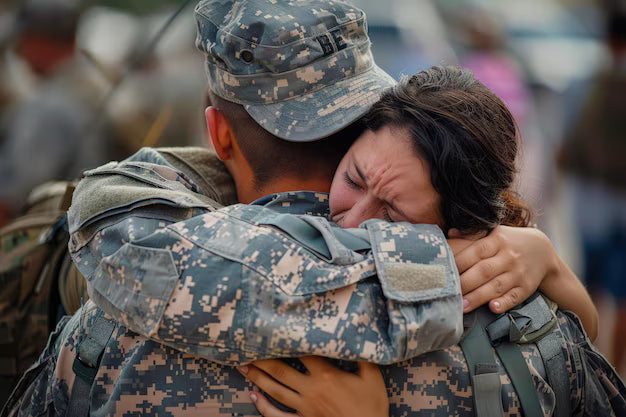 A deployed service member receiving a BoxFull